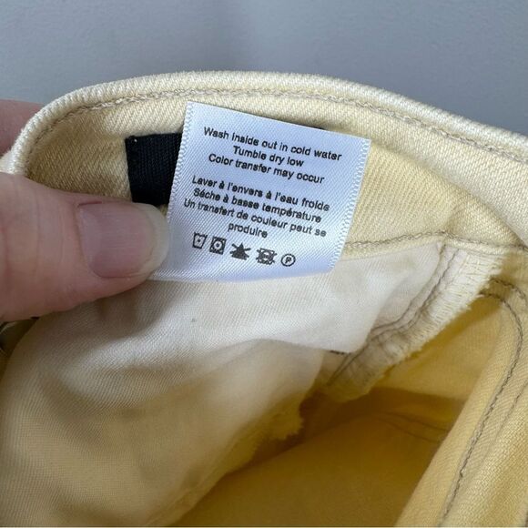 Veronica Beard Maera Skinny High Rise Jeans in Mustard YellowButton Fly Size 26 - Picture 9 of 9